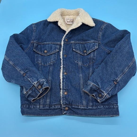 Vintage Gap Pioneer Jacket Mens M Denim Jean Trucker Sherpa Lined Western - Picture 8 of 10